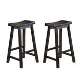 Saddleback Black Pub Height Stool, RTA, Set of 2