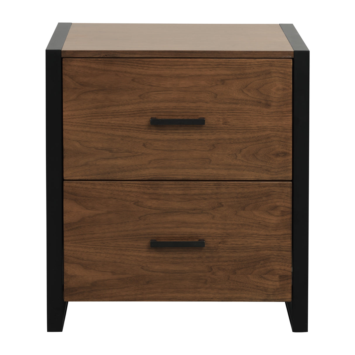 Sedley Walnut/Rustic Black File Cabinet