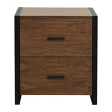 Sedley Walnut/Rustic Black File Cabinet