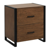 Sedley Walnut/Rustic Black File Cabinet