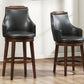 Bayshore Brown Swivel Pub Height Chair, Set of 2