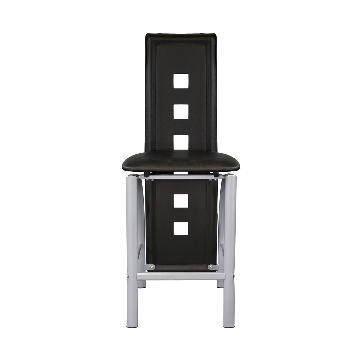 Sona Black/Silver Counter Chair, Set of 2