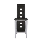 Sona Black/Silver Counter Chair, Set of 2