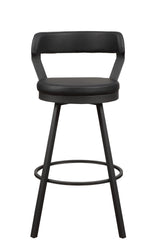 Appert Black/Dark Gray Swivel Pub Height Chair, Set of 2