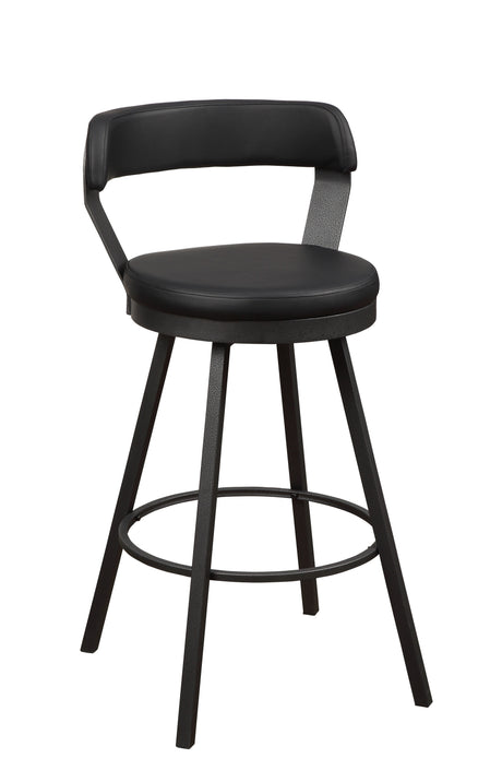 Appert Black/Dark Gray Swivel Pub Height Chair, Set of 2