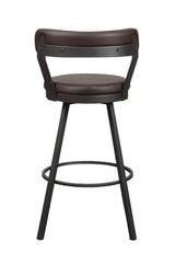 Appert Brown/Dark Gray Swivel Pub Height Chair, Set of 2