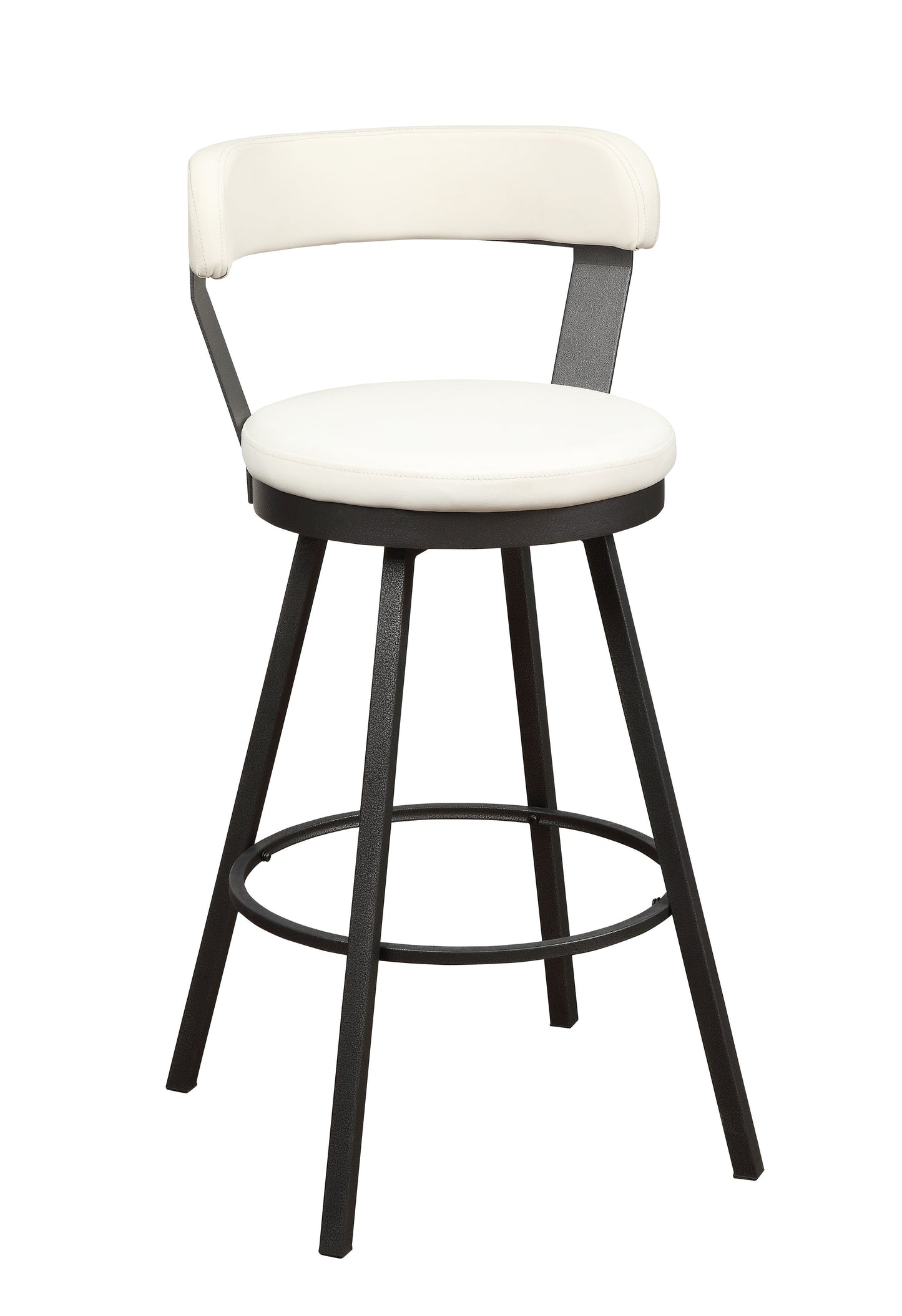 Appert White/Dark Gray Swivel Pub Height Chair, Set of 2