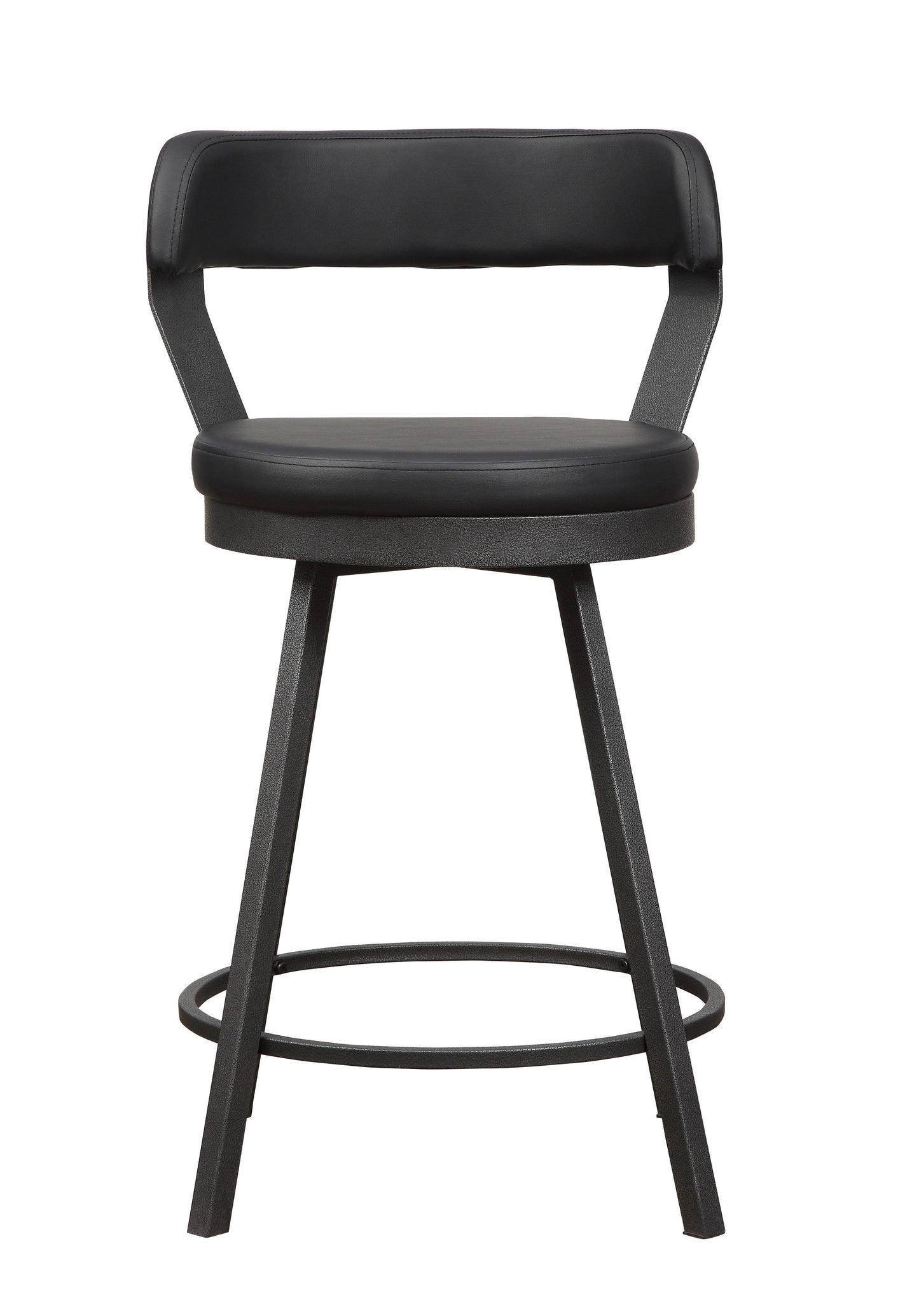 Appert Black/Dark Gray Swivel Counter Chair, Set of 2