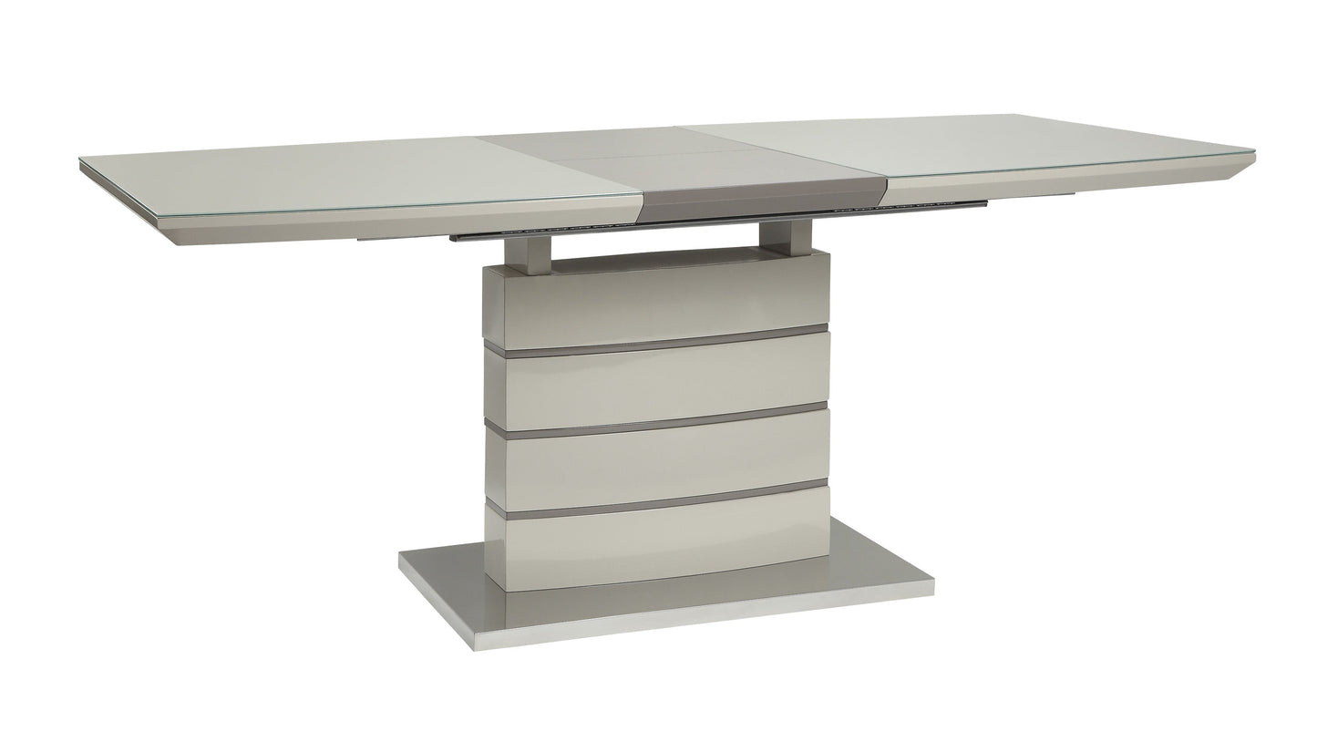 Glissand Chrome Metal/Gray Dining Table