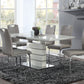 Glissand Chrome Metal/Gray Dining Table