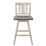 Amsonia Gray/White Swivel Counter Height Chairs, Set of 2