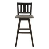 Amsonia Black Swivel Pub Counter Height Chairs, Set of 2