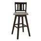 Amsonia Black Swivel Pub Counter Height Chairs, Set of 2