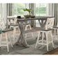 Amsonia Gray/White Swivel Counter Chair, Set of 2