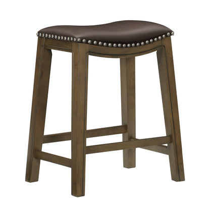 Ordway Brown/Brown Counter Height Stool, Brown