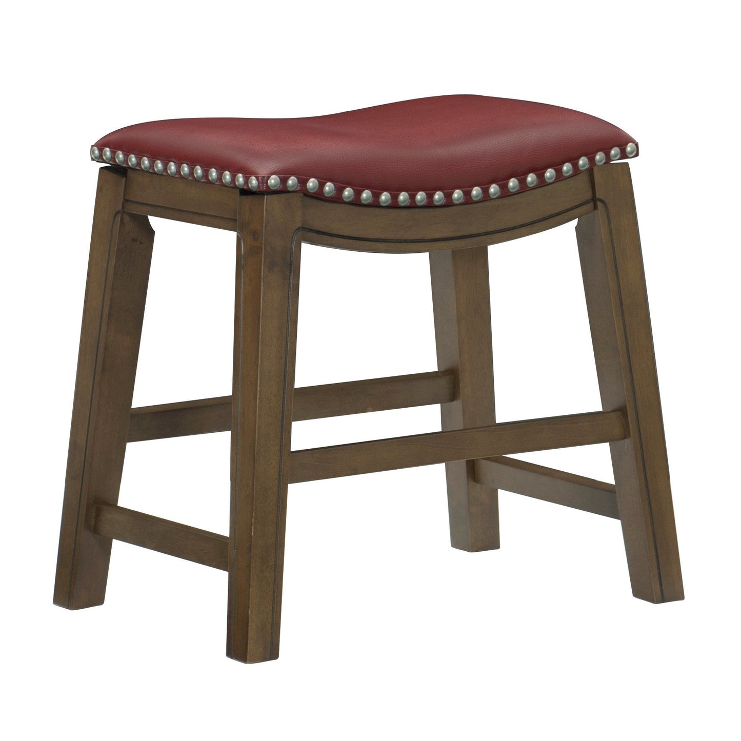 Ordway Red/Brown Dining Stool, Red