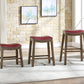 Ordway Red/Brown Dining Stool, Red