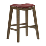 Ordway Red/Brown Pub Height Stool, Red