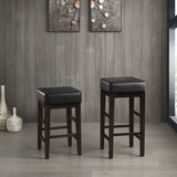 Pittsville Black/Espresso Counter Height Stool, Set of 2