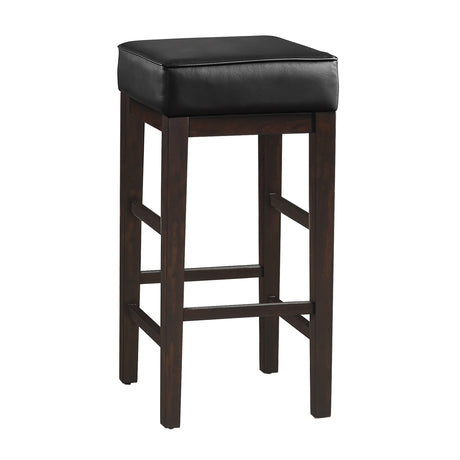 Pittsville Black/Espresso Pub Height Stool, Set of 2