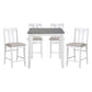 Lowell Bright White/Weathered Gray 5-Piece Counter Height Set