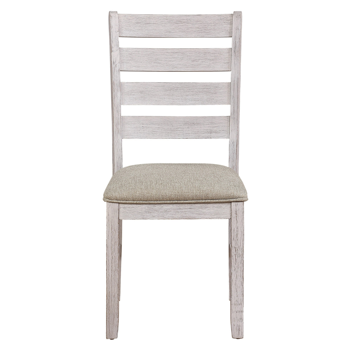Ithaca Grayish White/Brown Side Chair, Set of 2