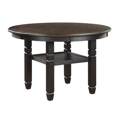 Asher Black/Brown Round Dining Table