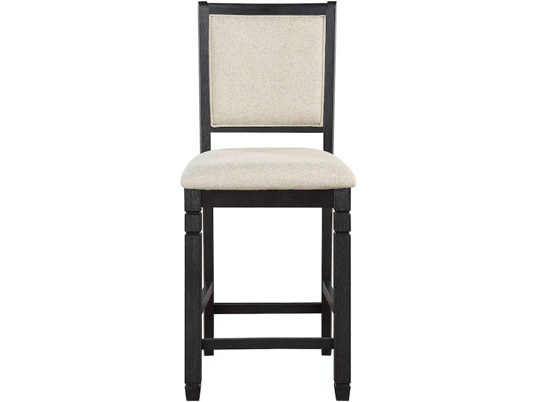 Asher Black/Brown Counter Chair, Set of 2