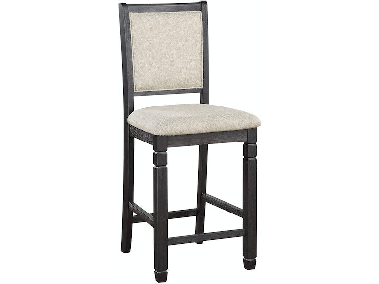 Asher Black/Brown Counter Chair, Set of 2