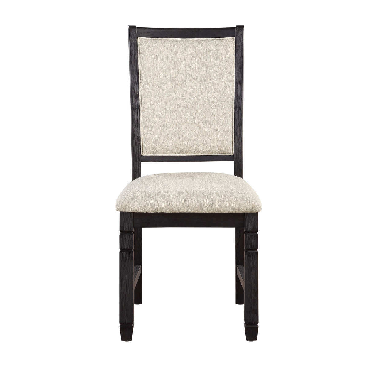 Asher Black/Brown Side Chair, Set of 2