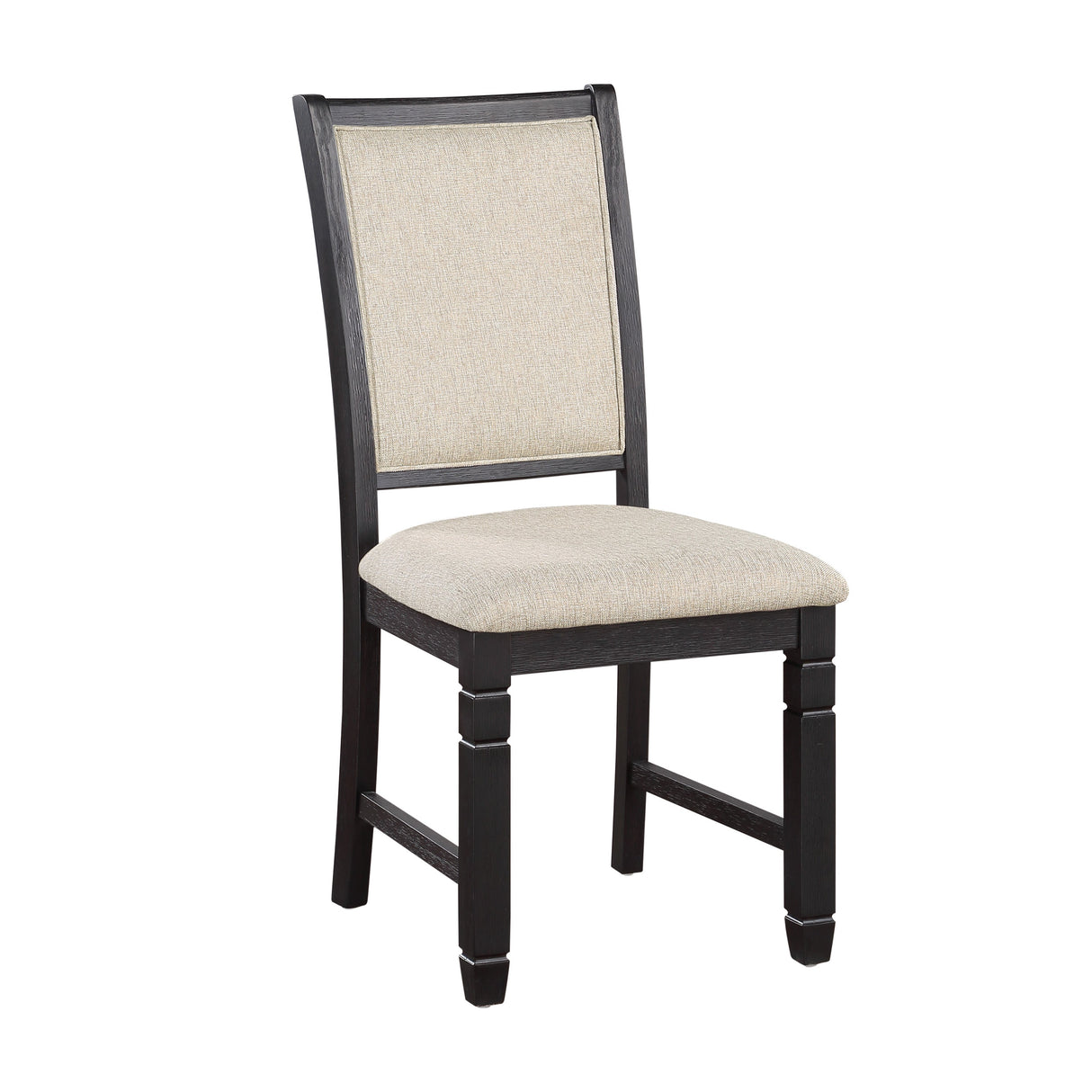 Asher Black/Brown Side Chair, Set of 2