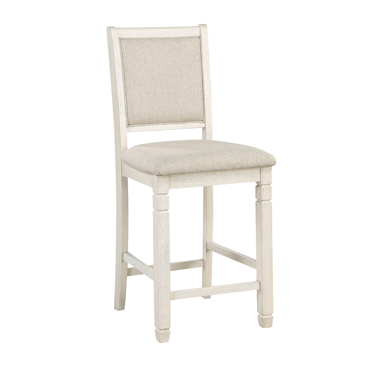 Asher Antique White Counter Height Chair, Set of 2