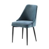 Keene Blue Velvet Side Chair, Set of 2