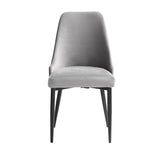 Keene Gray Velvet Side Chair, Set of 2
