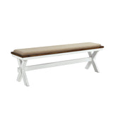 Brunson White/Oak Dining Bench