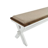 Brunson White/Oak Dining Bench