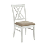 Brunson White/Oak Side Chair, Set of 2