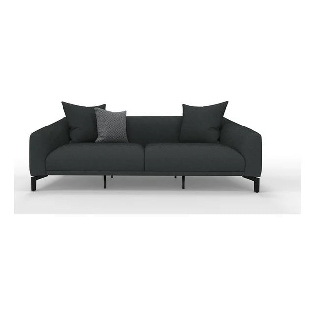 Black velvet sofa set