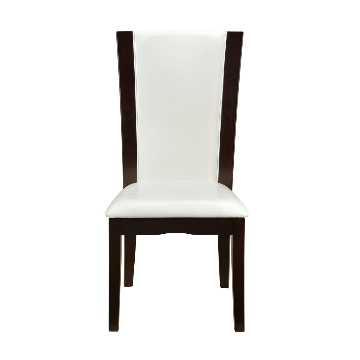 Daisy White/Dark Brown Side Chair, Set of 2