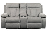 Mitchiner Fog Reclining Loveseat with Console