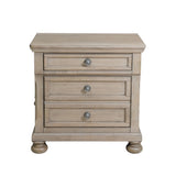 Bethel Wire Brushed Gray Nightstand