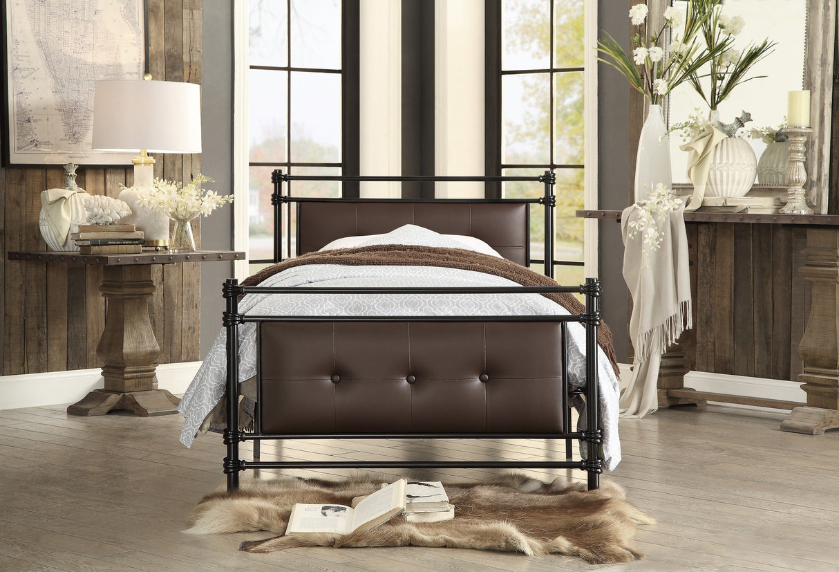 Jayla Brown Full Metal Platform Bed