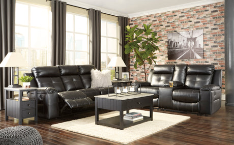 Kempten Black Reclining Living Room Set