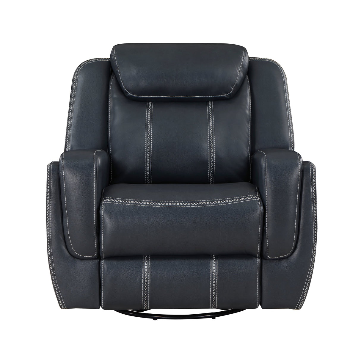 Littleton Blue Swivel Glider Reclining Chair