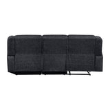 Monterey Ebony Chenille Reclining Sectional with Right Chaise