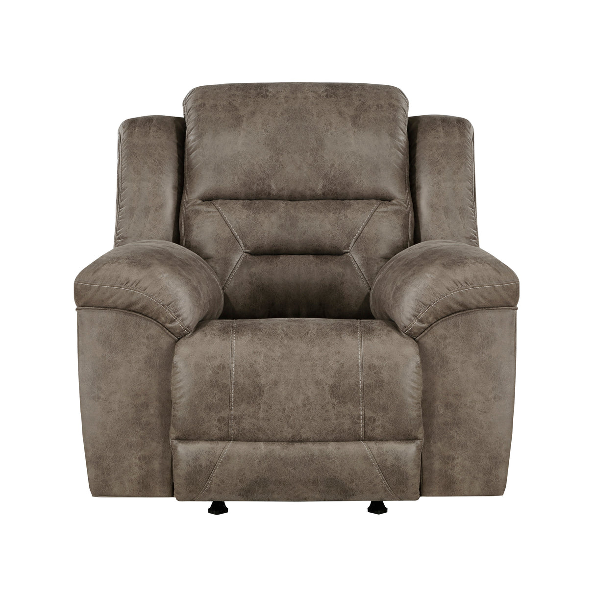 Hazen Brown Microfiber Rocker Reclining Chair