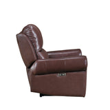 McCall Brown Leather Power Reclining Chair with Power Headrest