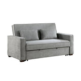 Alta Gray Convertible Studio Sofa with Pull-out Bed