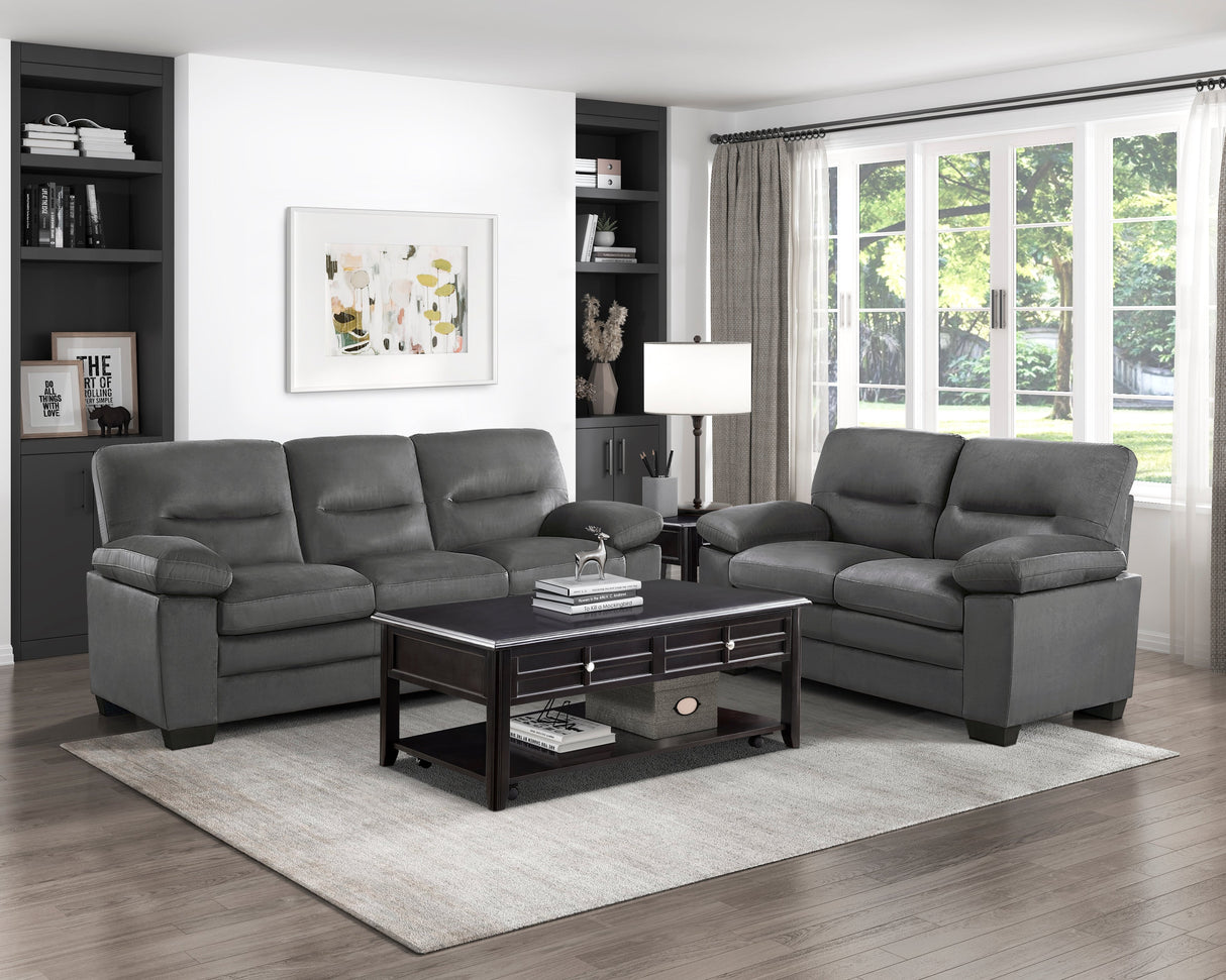 Keighly Dark Gray Loveseat