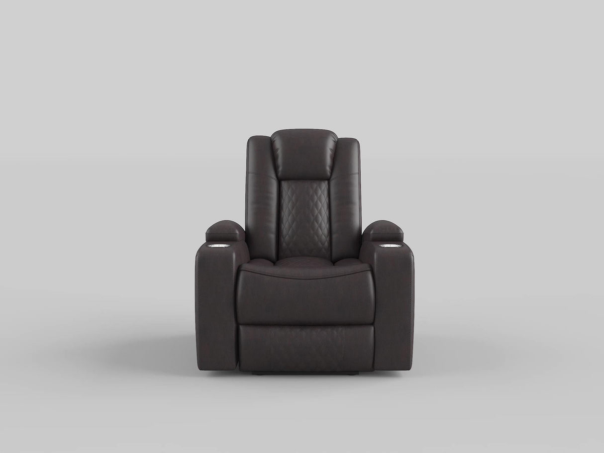 Caelan Dark Brown Power Reclining Chair